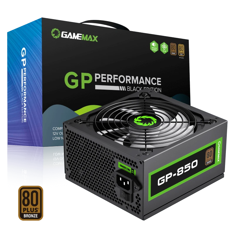 Image of GameMax GP850 850W 80+ Bronze Rated Non-Modular PSU - GP-850