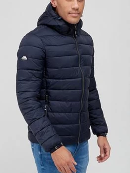 Image of Superdry Classic Fuji Padded Jacket - Navy, Size L, Men