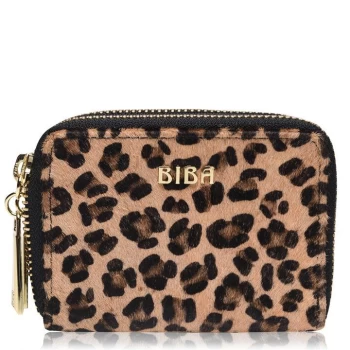 Image of Biba Double Zip Purse - Leopard