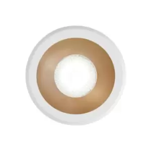 Image of Virus recessed spotlight 1 bulb Aluminum White gold