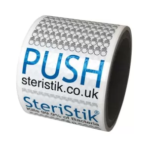 Image of Deflecto SteriStik Door Push 225mm x 75mm Pack of 10 STP-75