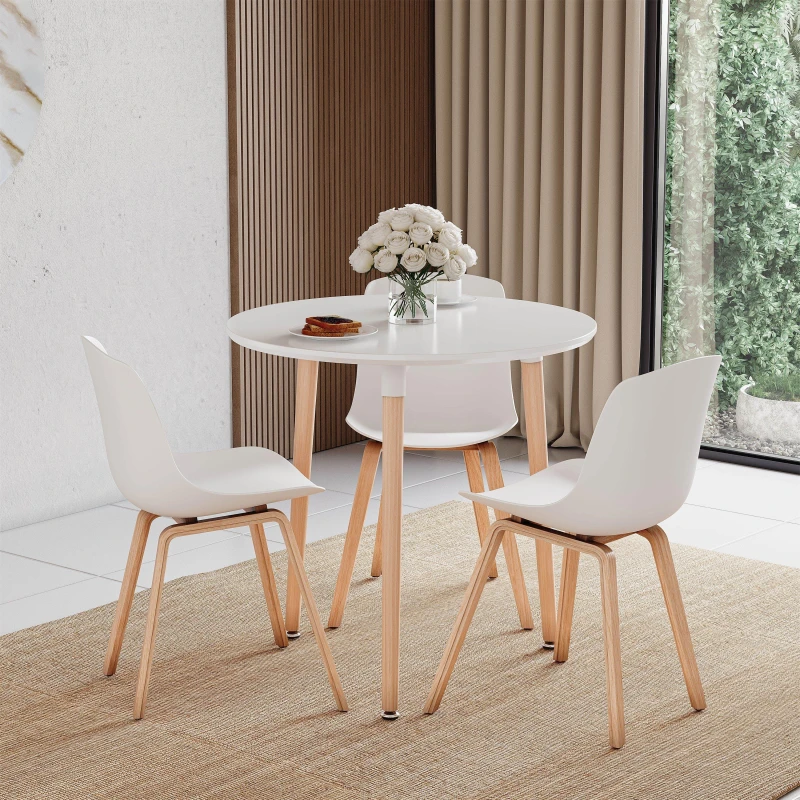 Image of Lassic Vida Designs Batley 3 Seater Round Dining Table White unisex 3 Seater