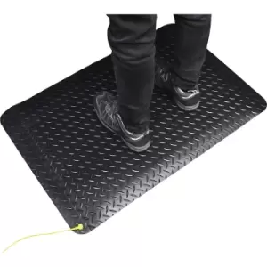 Image of DECKPLATE ANTI-STATIC anti-fatigue matting, fixed dimensions, 900 x 600 mm