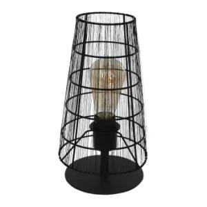 Image of Gaze Table Lamp Black Matte, Fabric