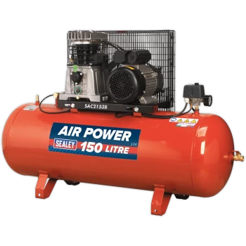 Image of Sealey SAC2153B Air Compressor 150 Litre 240v