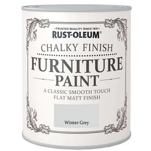 Image of Rust-Oleum Winter grey Flat matt Furniture Paint 2.5L