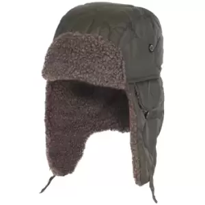 Image of Barbour Mens Sandbay Quilted Trapper Hat Olive Small
