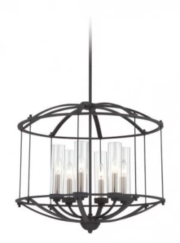 Image of 6 Light Ceiling Pendant Royal Ebony, E14