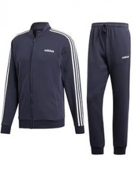 Image of adidas Cotton Relax Tracksuit - Navy, Size S, Men