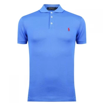 Image of Polo Ralph Lauren Slim Fit Stretch Mesh Polo Shirt - Scottsdale Blue