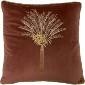 Image of Furn Palm Tree Cushion Cover (One Size) (Brown)