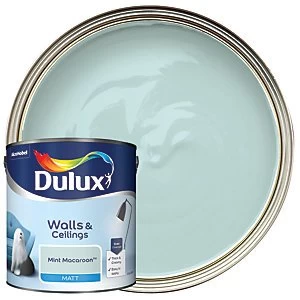 Image of Dulux Walls & Ceilings Mint Macaroon Matt Emulsion Paint 2.5L