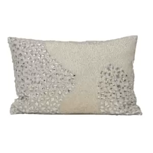 Image of Nador Embellished Cushion Natural