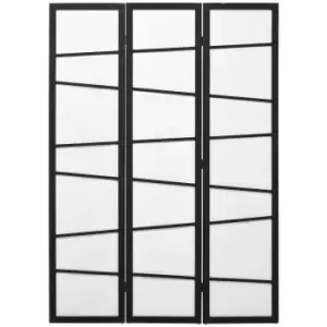 Image of HOMCOM 3 Panel Room Divider, Wooden Folding Privacy Screen, Freestanding Wall Partition Separator for Bedroom, White
