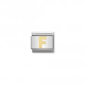 Image of Nomination Composable Classic Letters 18K Gold F Link 030101/06