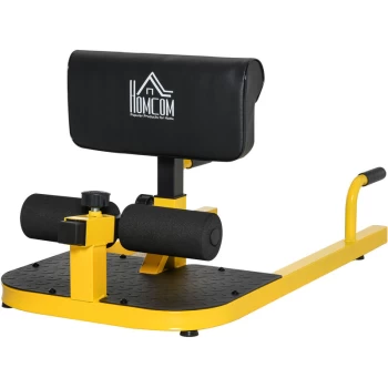 Image of Homcom - 3-In-1 Padded Squat Machine Home Gym Workout Fitness Equipment Yellow