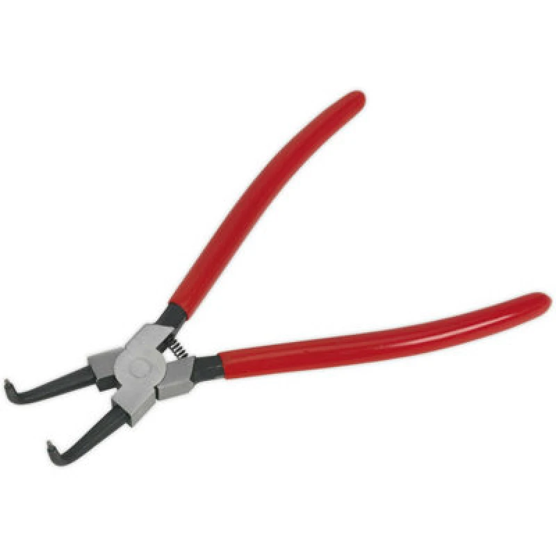 Image of Loops 230mm Bent Nose Internal Circlip Pliers - Spring Loaded Jaws - Non-Slip Tips Multi