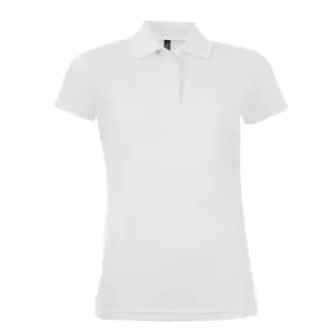 Image of SOLS Womens/Ladies Performer Short Sleeve Pique Polo Shirt (XXL) (White)