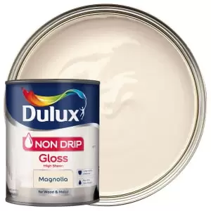 Image of Dulux Non Drip Magnolia Gloss High Sheen Paint 750ml