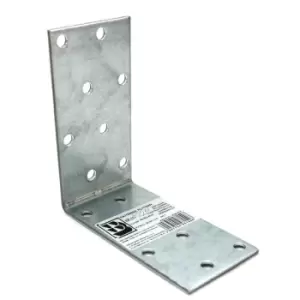 Image of Heavy Duty Zinc Plated Reinforced Corner Angle Bracket - Size 80x80x40x2mm - Pack of 30