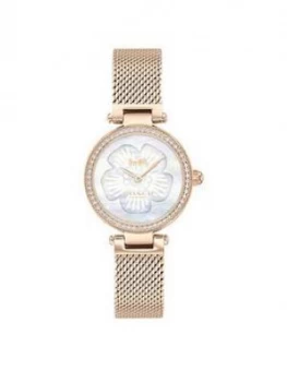 Image of Coach Coach Park Rose Gold Mesh Strap 26Mm Dial Ladies Watch