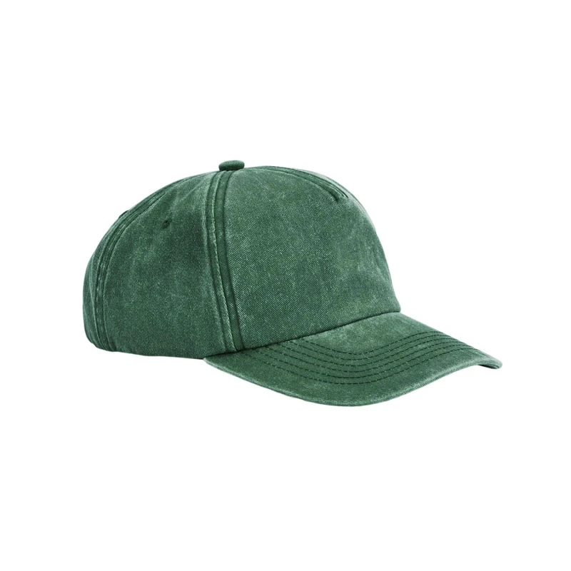 Image of Beechfield Beechfield Men 5 Panel Relaxed Fit Cap in Bottle Green Bottle Green One Size Male 5063527213389