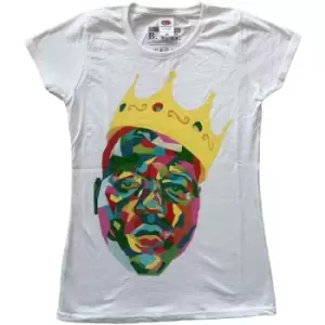 Image of Biggie Smalls - Crown Ladies XX-Large T-Shirt - White
