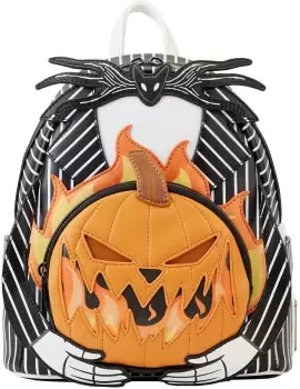 Image of The Nightmare Before Christmas Loungefly - Jack pumpkin head (glow in the dark) Mini backpacks Black white orange