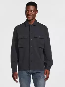 Image of Tommy Hilfiger Jersey Shirt Jacket - Navy Size M Men