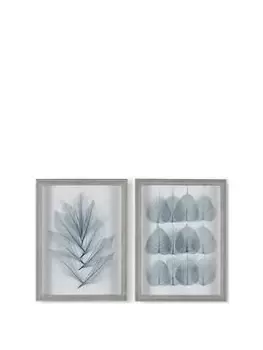 Image of Art For The Home Set Of 2 Delicate Leaves Framed Art