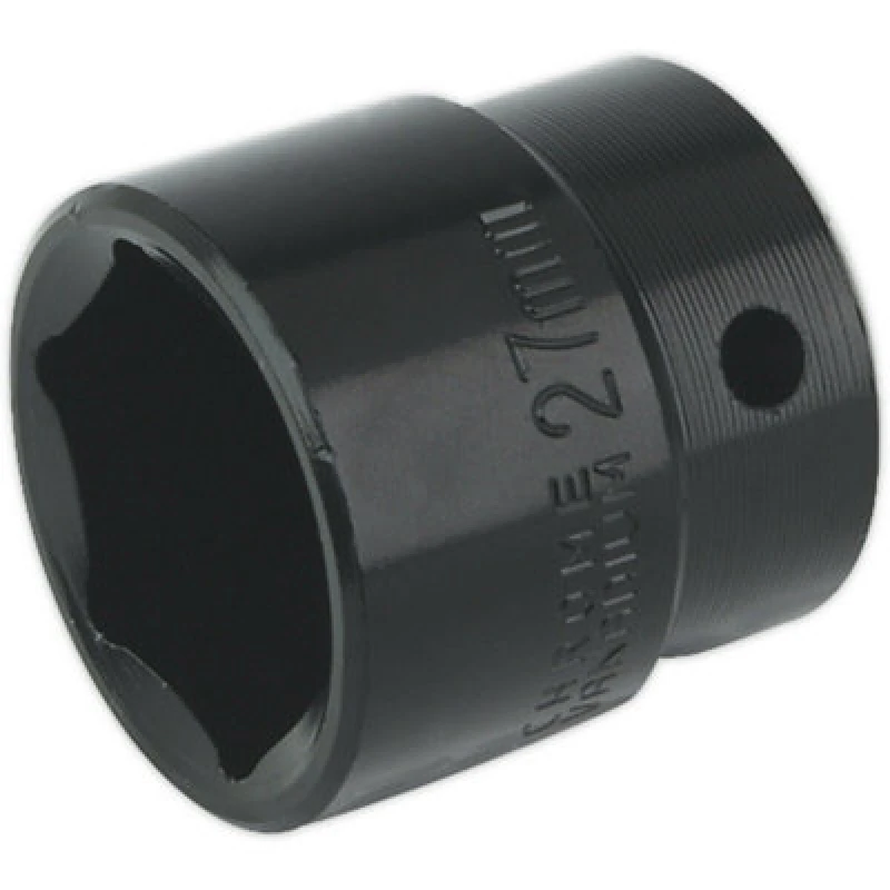 Image of Loops 27mm Forged Impact Socket - 1/2 Inch Sq Drive - Chrome-Vanadium Wrench Socket Multi