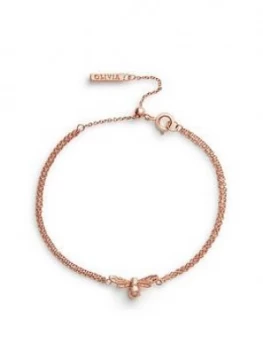 Image of Olivia Burton Lucky Bee Chain Bracelet Rose Gold
