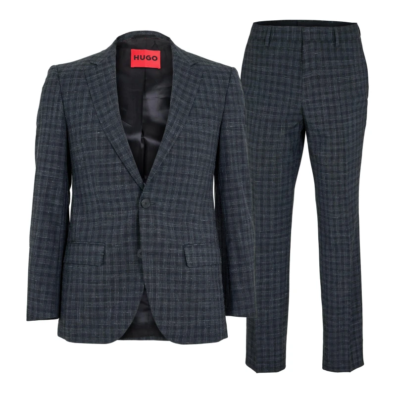 Image of Hugo Mens Henry/Getlin Tailored Fit Suit Black male 34 (44)