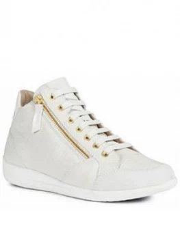 Image of Geox D Myria B Side Zip Trainer - Off White