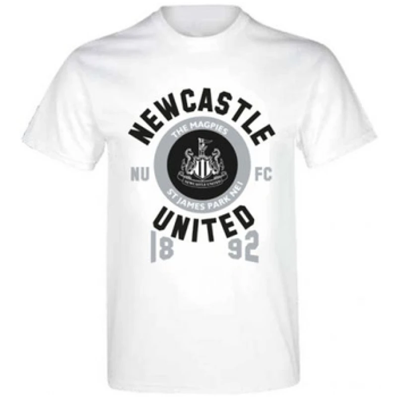 Image of Newcastle United FC Mens Magpies T-Shirt in White Size: Small White Male S