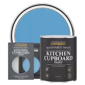 Image of Rust-Oleum Kitchen Cupboard Paint - CERULEAN - 750ml
