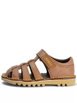 Image of Kickers Kick Sandal Sandal, Brown, Size 7 Younger