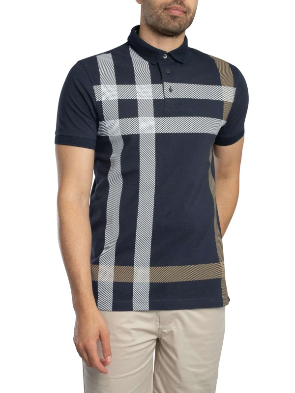 Image of Barbour Blaine Polo Shirt Navy 3XL