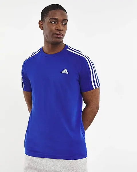 Image of Adidas adidas 3 Stripes T-Shirt Blue Male S34/37 AS86901