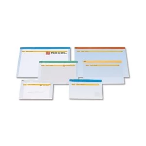 Image of Rexel A5 Lightweight Zip Bags Assorted Colours - 1 x Pack of 30 Zip Bags