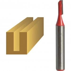 Image of Faithfull Single Flute Straight Router Cutter 3.2mm 12mm 1/4"