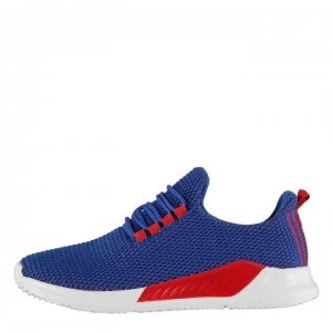 Image of Fabric Revel Run Childrens Trainers - Blue/Red