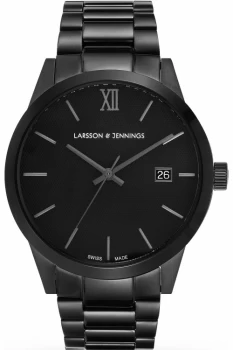 Image of Unisex Larsson & Jennings Saxon 39mm Automatic Watch SAX39-3LBLK-C-A-B-BB-O