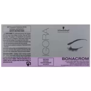 Image of Schwarzkopf Professional Igora Bonacrom eyebrow dye with activator for professional use Brown 10 ml