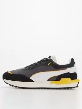 Image of Puma City Rider Electric - Black/Grey/Yellow, Black/Grey/Yellow, Size 9, Men
