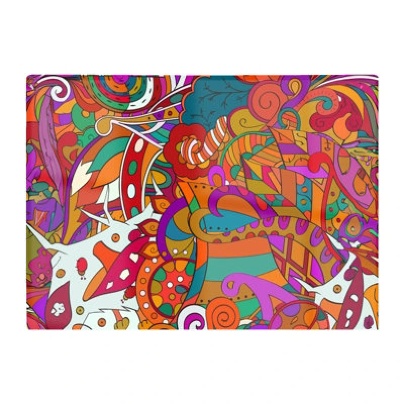 Image of Warren Reed Designer Mehndi Design Glass Chopping Board