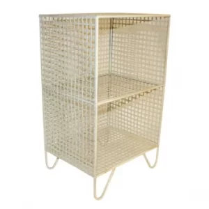 Image of 2 Tier Square Side Table Cream