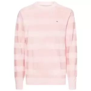 Image of Calvin Klein Menswear Stripe Logo Chest Sweater - Pink