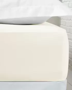 Image of Cotton Traders 400 Thread Count Sateen Flat Sheet in White