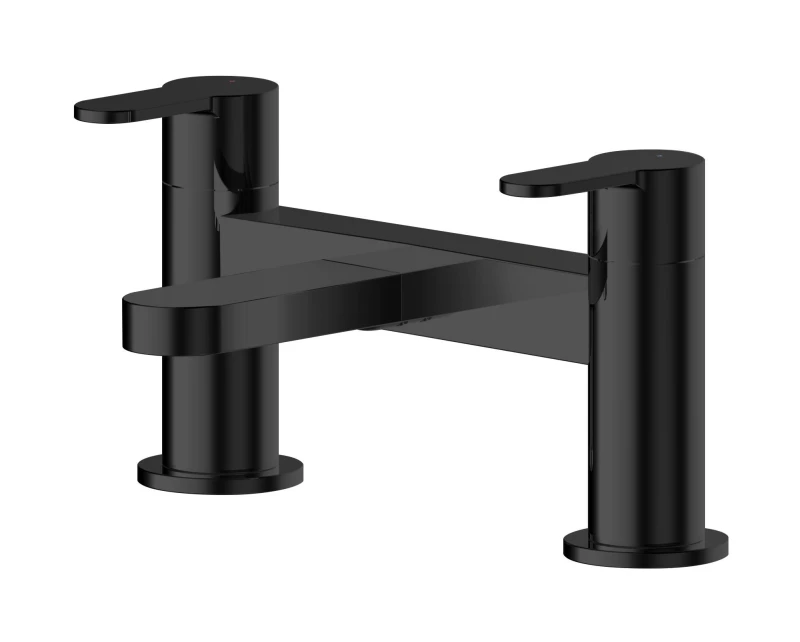 Image of Balterley Round Deck Mounted Bath Filler Tap Matt Black unisex